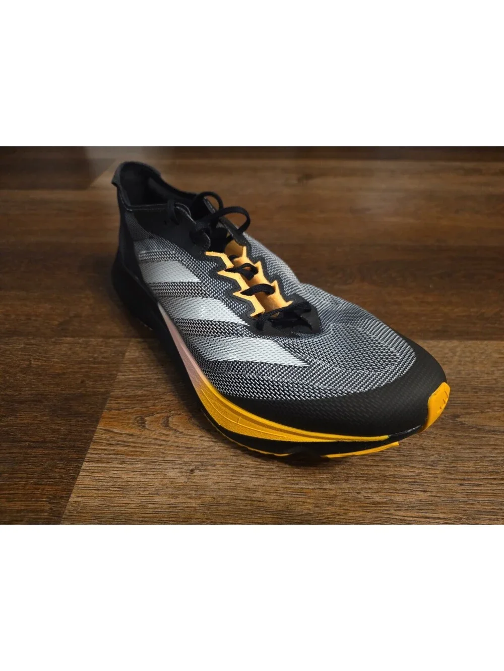 Size 9.5 Adidas Adizero Boston 12 2024 Athlete Pack Core Black Spark Men IF9212